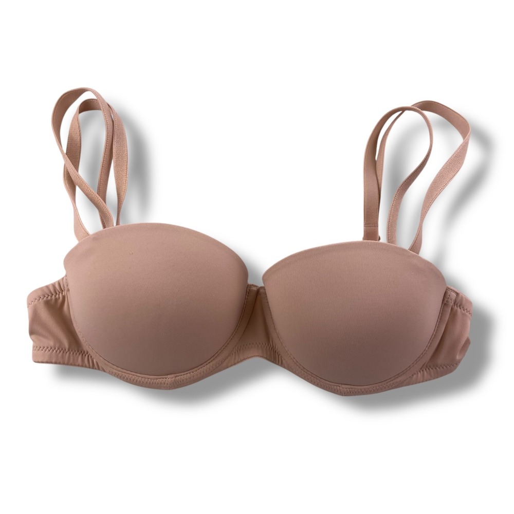 Pink Victorias Secret Wear Everywhere Multi-Way Push Up Bra Tan Beige 32A